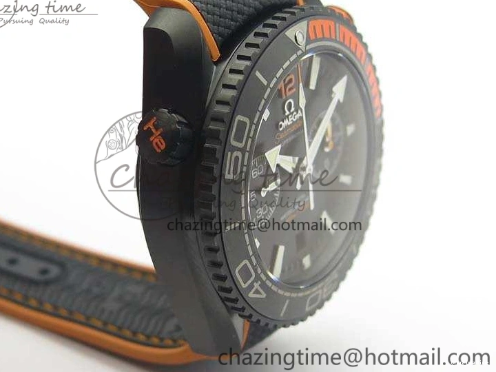 1230 Planet Ocean Master Chronometer Chrono DLC OM 1:1 Best Edition Black Dial On Nylon Strap A Chic 8103
